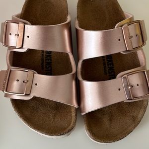 Rose gold Birkenstocks